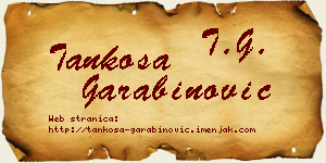 Tankosa Garabinović vizit kartica